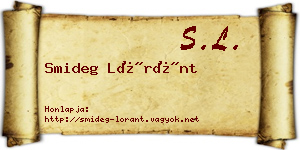 Smideg Lóránt névjegykártya